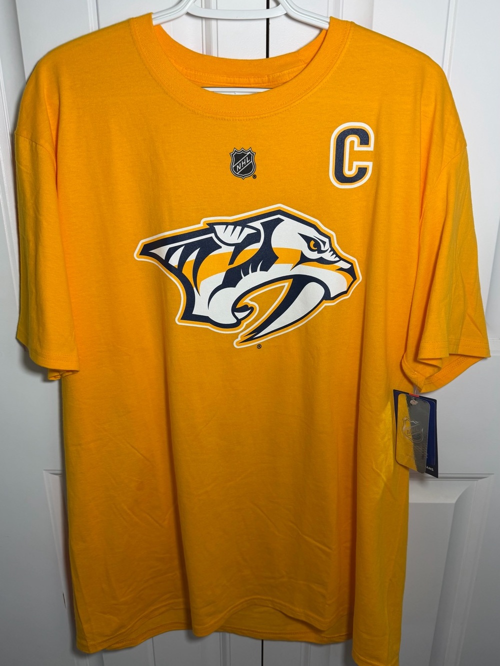 Roman Josi #59 Nashville Predators Fanatics T Shirt Mens XL Gold NWT NHL